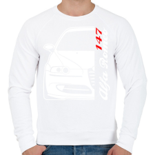 PRINTFASHION Alfa Romeo 147 01 - Férfi pulóver - Fehér férfi pulóver, kardigán