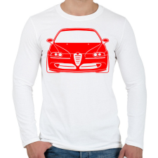 PRINTFASHION Alfa Romeo 147 05 - Férfi hosszú ujjú póló - Fehér férfi póló