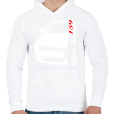 PRINTFASHION Alfa Romeo 159 001 - Férfi kapucnis pulóver - Fehér