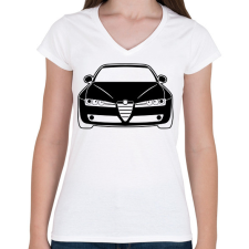 PRINTFASHION Alfa Romeo 159 003 - Női V-nyakú póló - Fehér női póló
