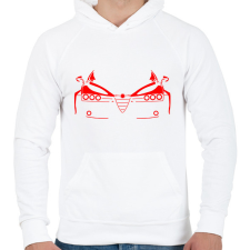 PRINTFASHION Alfa romeo 159 - Férfi kapucnis pulóver - Fehér férfi pulóver, kardigán