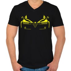 PRINTFASHION Alfa Romeo 159 sárga - Férfi V-nyakú póló - Fekete