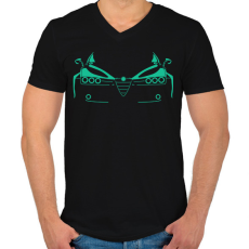 PRINTFASHION Alfa Romeo 159 türkiz - Férfi V-nyakú póló - Fekete