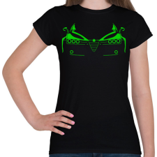 PRINTFASHION Alfa Romeo 159 zöld  - Női póló - Fekete női póló