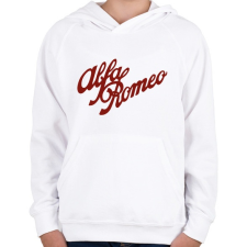 PRINTFASHION Alfa Romeo bordó - Gyerek kapucnis pulóver - Fehér gyerek pulóver, kardigán