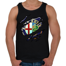 PRINTFASHION Alfa Romeo - Férfi atléta - Fekete