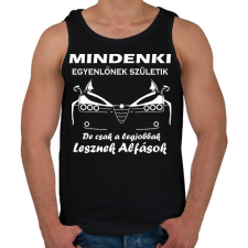 PRINTFASHION Alfa Romeo - Férfi atléta - Fekete atléta, trikó