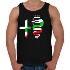 PRINTFASHION Alfa Romeo - Férfi atléta - Fekete atléta, trikó