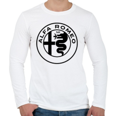 PRINTFASHION Alfa Romeo - Férfi hosszú ujjú póló - Fehér