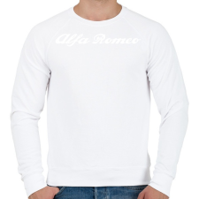 PRINTFASHION Alfa Romeo - Férfi pulóver - Fehér férfi pulóver, kardigán