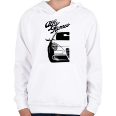 PRINTFASHION Alfa Romeo Mito - Black - Gyerek kapucnis pulóver - Fehér