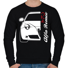 PRINTFASHION Alfa Romeo Mito - fehér - Férfi pulóver - Fekete férfi pulóver, kardigán