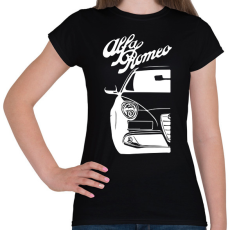 PRINTFASHION Alfa Romeo Mito - White - Női póló - Fekete