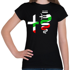 PRINTFASHION Alfa Romeo  - Női póló - Fekete