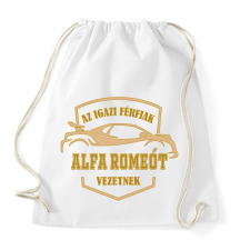 PRINTFASHION Alfa Romeo sofőr - Sportzsák, Tornazsák - Fehér tornazsák