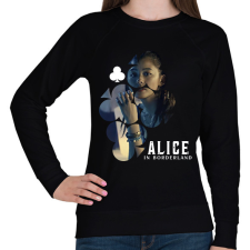 PRINTFASHION Alice in borderland KUINA FEHÉR - Női pulóver - Fekete női pulóver, kardigán