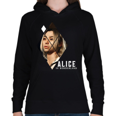 PRINTFASHION Alice in borderland shuntaro fehér - Női kapucnis pulóver - Fekete