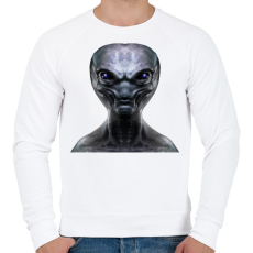 PRINTFASHION Alien - Férfi pulóver - Fehér