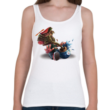 PRINTFASHION ALIEN HÚSVÉT - Női atléta - Fehér női trikó