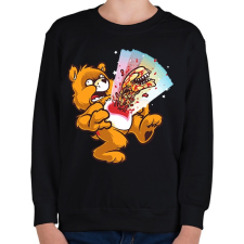PRINTFASHION Alien maci - Gyerek pulóver - Fekete gyerek póló