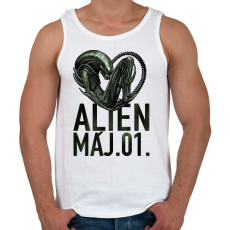 PRINTFASHION alien május 1 - Férfi atléta - Fehér