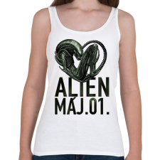PRINTFASHION alien május 1 - Női atléta - Fehér női trikó