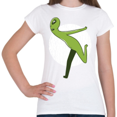 PRINTFASHION Alien Naruto run - Női póló - Fehér