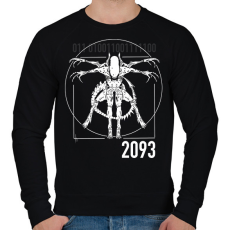 PRINTFASHION Alien Xenomorph - Férfi pulóver - Fekete