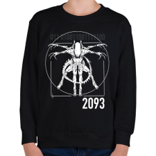 PRINTFASHION Alien Xenomorph - Gyerek pulóver - Fekete gyerek pulóver, kardigán