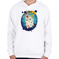 PRINTFASHION Alien xenomorph pokemon - Gyerek kapucnis pulóver - Fehér