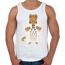 PRINTFASHION Aligátor - Férfi atléta - Fehér atléta, trikó