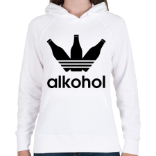 PRINTFASHION Alkohol - Női kapucnis pulóver - Fehér női pulóver, kardigán