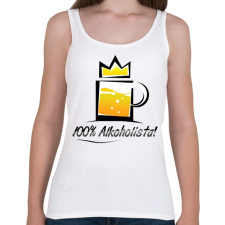 PRINTFASHION alkoholista - Női atléta - Fehér női trikó