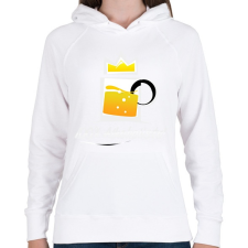 PRINTFASHION alkoholista - Női kapucnis pulóver - Fehér női pulóver, kardigán