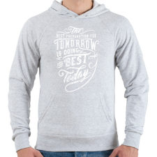 PRINTFASHION Alkosd meg legjobb mát! - Férfi kapucnis pulóver - Sport szürke férfi pulóver, kardigán