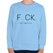 PRINTFASHION All I need is U! - Gyerek pulóver - Világoskék gyerek pulóver, kardigán