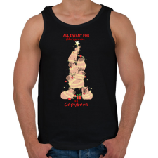 PRINTFASHION all i want for christmas... - Férfi atléta - Fekete atléta, trikó