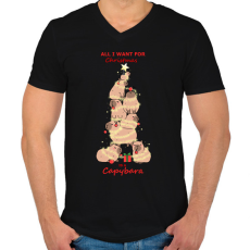 PRINTFASHION all i want for christmas... - Férfi V-nyakú póló - Fekete