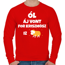 PRINTFASHION ALL I WANT FOR CHRISTMAS IS JUH - Férfi pulóver - Piros férfi pulóver, kardigán