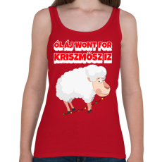 PRINTFASHION ALL I WANT FOR CHRISTMAS IS JUH  - Női atléta - Cseresznyepiros