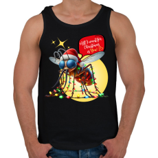 PRINTFASHION All I want for Christmas is You! - Vicces karácsonyi szúnyog - Férfi atléta - Fekete