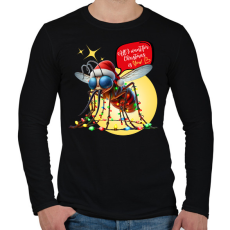 PRINTFASHION All I want for Christmas is You! - Vicces karácsonyi szúnyog - Férfi hosszú ujjú póló - Fekete