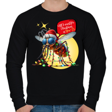 PRINTFASHION All I want for Christmas is You! - Vicces karácsonyi szúnyog - Férfi pulóver - Fekete