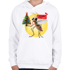 PRINTFASHION All I want for Christmas is You! - Vicces karácsonyi szúnyog - Gyerek kapucnis pulóver - Fehér