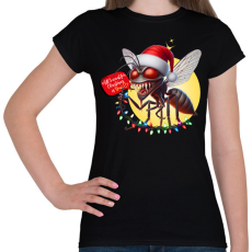 PRINTFASHION All I want for Christmas is You! - Vicces karácsonyi szúnyog - Női póló - Fekete