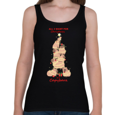 PRINTFASHION all i want for christmas... - Női atléta - Fekete női trikó