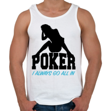 PRINTFASHION All in póker - Férfi atléta - Fehér atléta, trikó