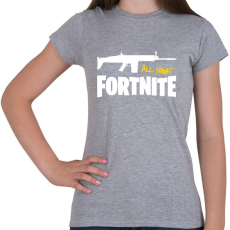PRINTFASHION All night FORTNITE - Női póló - Sport szürke