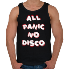 PRINTFASHION All panic no disco - Férfi atléta - Fekete