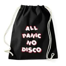 PRINTFASHION All panic no disco - Sportzsák, Tornazsák - Fekete tornazsák
